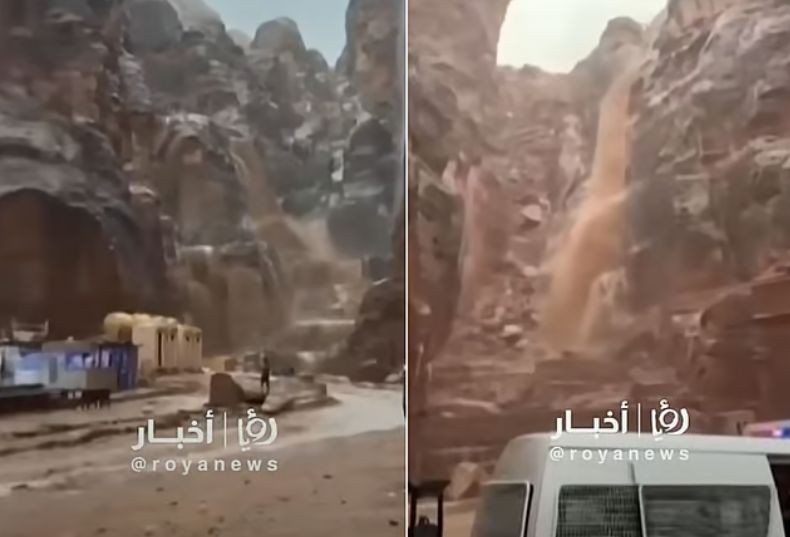 Banjir Bandang Mengerikan di Kota Kuno Petra Yordania, 2 Turis Belgia Tewas