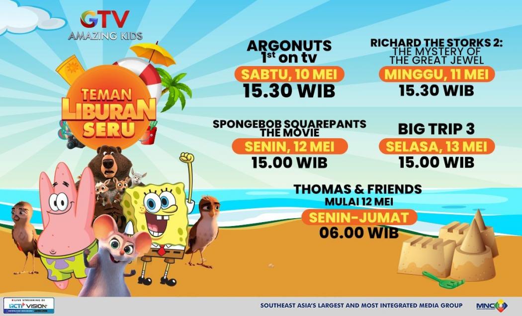Liburan Penuh Warna, Bareng Teman Liburan Seru di GTV Amazing Kids!