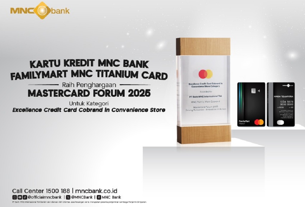 MNC Bank Raih Penghargaan dari Mastercard, Konsisten Sajikan Kartu Kredit Inovatif