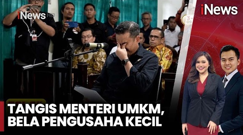 Detik-Detik Menteri UMKM Menangis Bela Pemilik Toko Mama Khas Banjar di Sidang