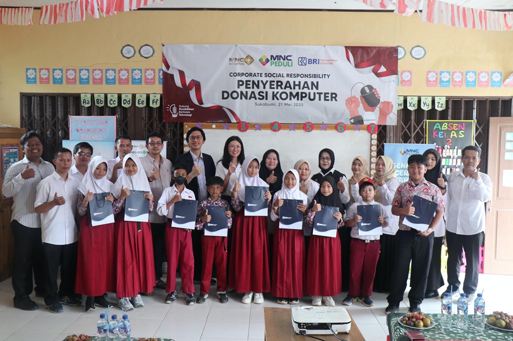 MNC Sekuritas Bersama MNC Peduli dan BRI Manajemen Investasi Gelar CSR di Sukabumi untuk Dukung Literasi Digital