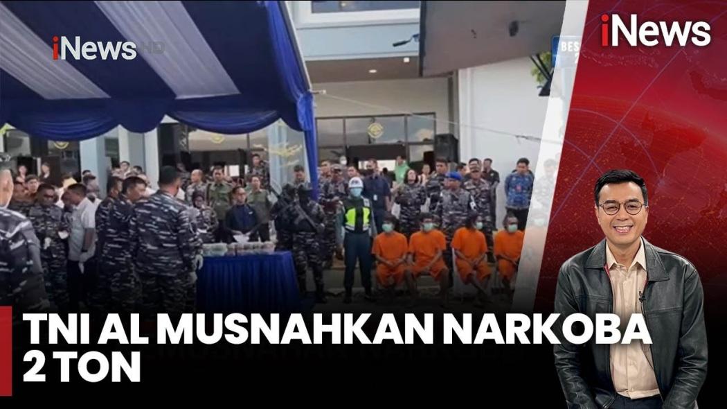 TNI AL Musnahkan Narkoba Seberat 2 Ton Senilai 7,5 Triliun