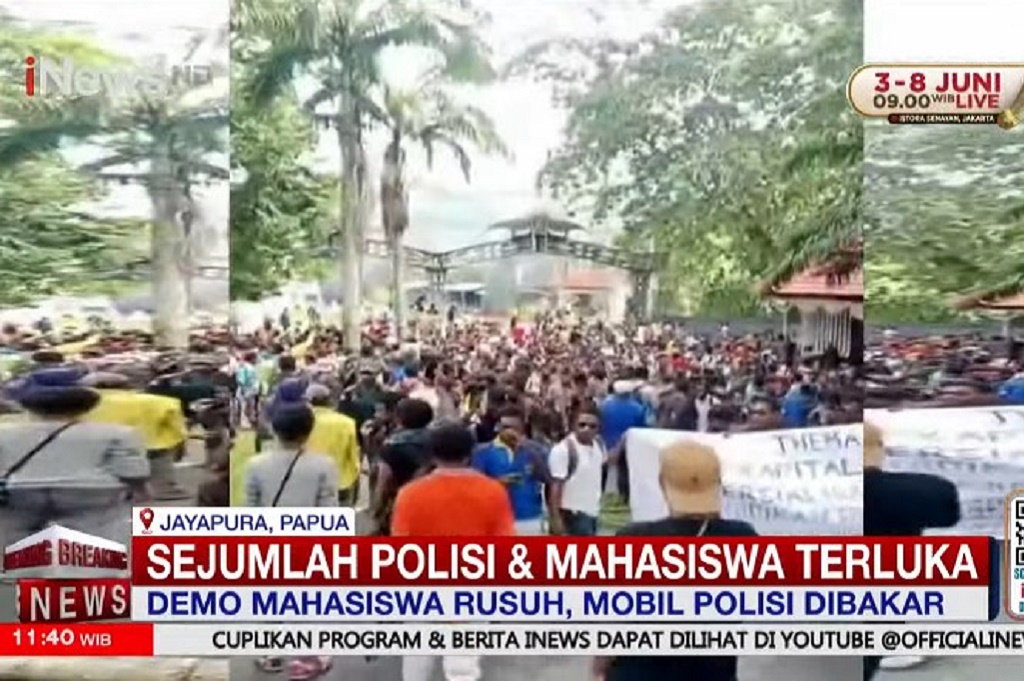 Kronologi Demo Mahasiswa Uncen Tolak Kenaikan UKT Berujung Ricuh, Truk Polisi Dibakar