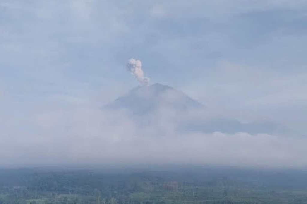 Gunung Semeru Erupsi Beruntun sampai 3 Kali, Kolom Abu Letusan Setinggi 800 Meter