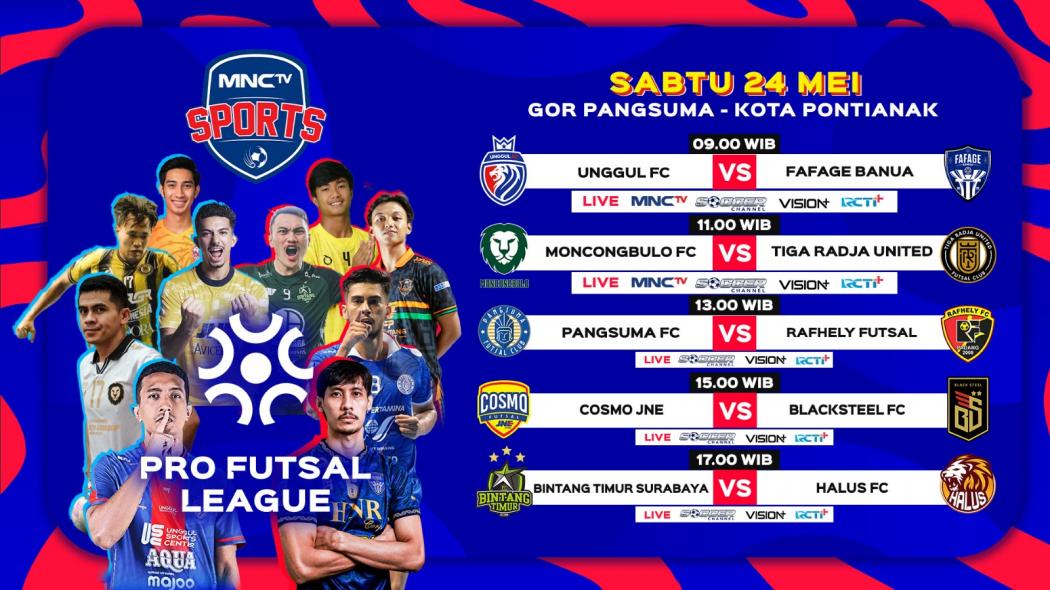 Jadwal Siaran Langsung Pro Futsal League 2025: Unggul FC Vs Fafage Banua, Live MNCTV