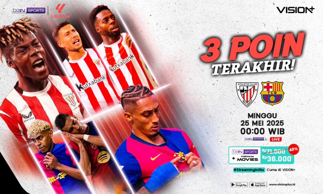 Link Live Streaming Athletic Bilbao Vs Barcelona di Liga Spanyol Dini Hari Nanti