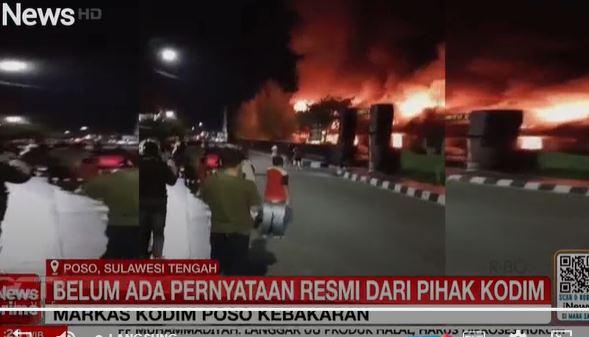 Kebakaran Markas Kodim Poso, Seluruh Personel dan Warga Dievakuasi