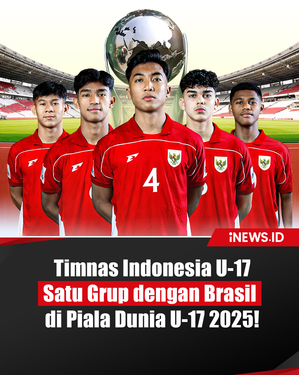 Infografis Timnas Indonesia U-17 Satu Grup dengan Brasil di Piala Dunia U-17 2025