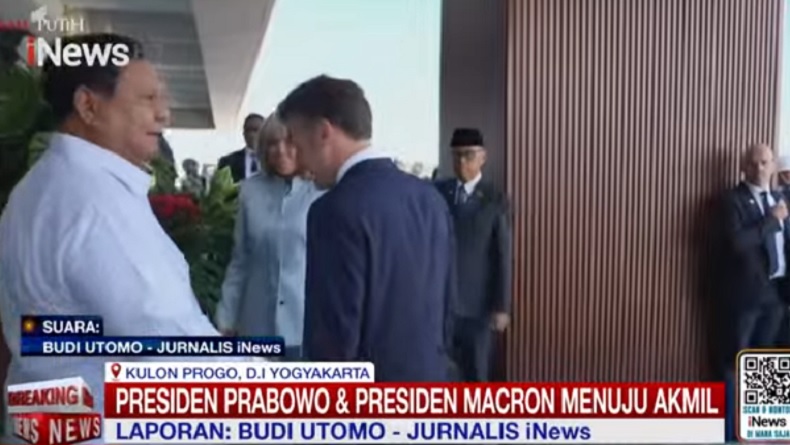 Emmanuel Macron Disambut Prabowo di Bandara YIA, Langsung Menuju Akmil Magelang