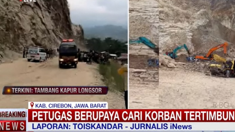 Longsor Besar di Tambang Gunung Kuda Cirebon, 12 Korban Luka Dilarikan ke Rumah Sakit