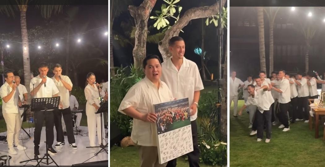 Rayakan Ultah, Erick Thohir Joget Bareng Pemain Timnas Indonesia, Mees Hilgers dan Emil Audero Sumbang Lagu!