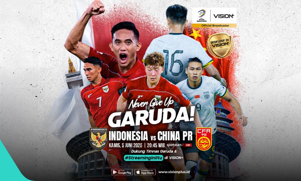 Jadwal dan Cara Nonton Live Streaming Timnas Indonesia vs China di Kualifikasi Piala Dunia 2026