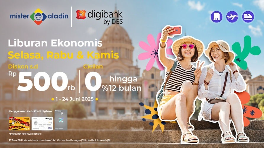 Rencana Liburan Jadi Makin Nyata: Diskon s.d Rp500.000 dan Cicilan 0%