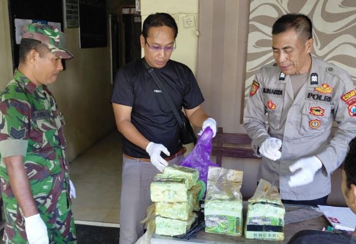 Geger Sabu 8 Kg Ditemukan di Depan Gerbang Koramil Masalembu Sumenep
