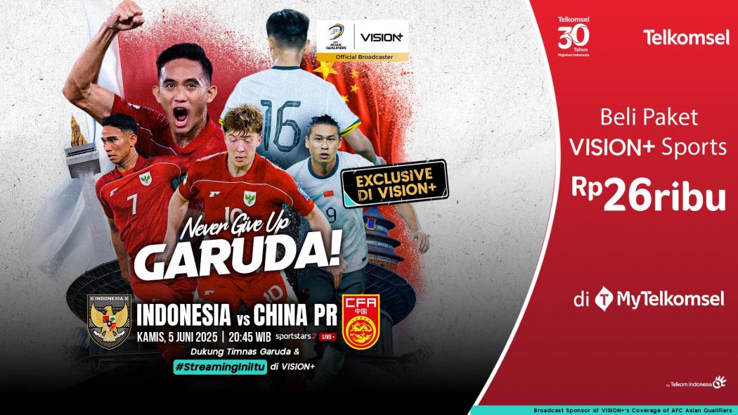 Link Live Streaming Timnas Indonesia vs China, Penentuan Nasib Garuda Menuju Piala Dunia 2026