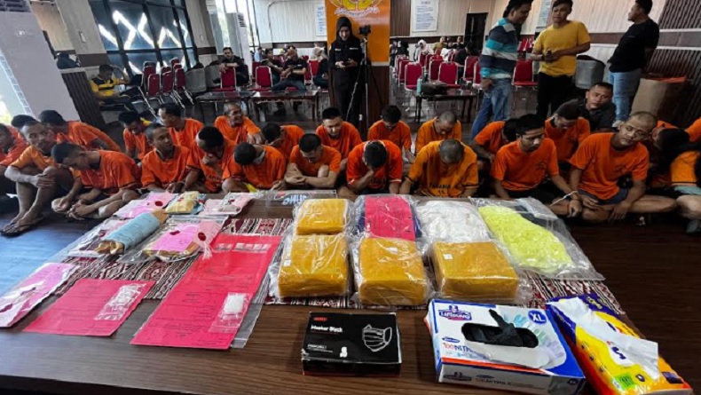 38 Orang Ditangkap terkait Narkoba di Lampung, Barang Bukti Senilai Rp6,8 Miliar Disita