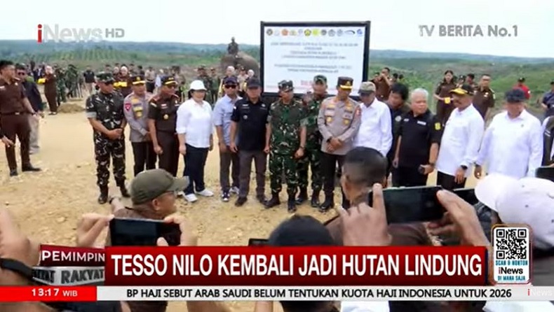 Satgas PKH Tertibkan Kebun Sawit Ilegal di Taman Nasional Tesso Nilo Riau