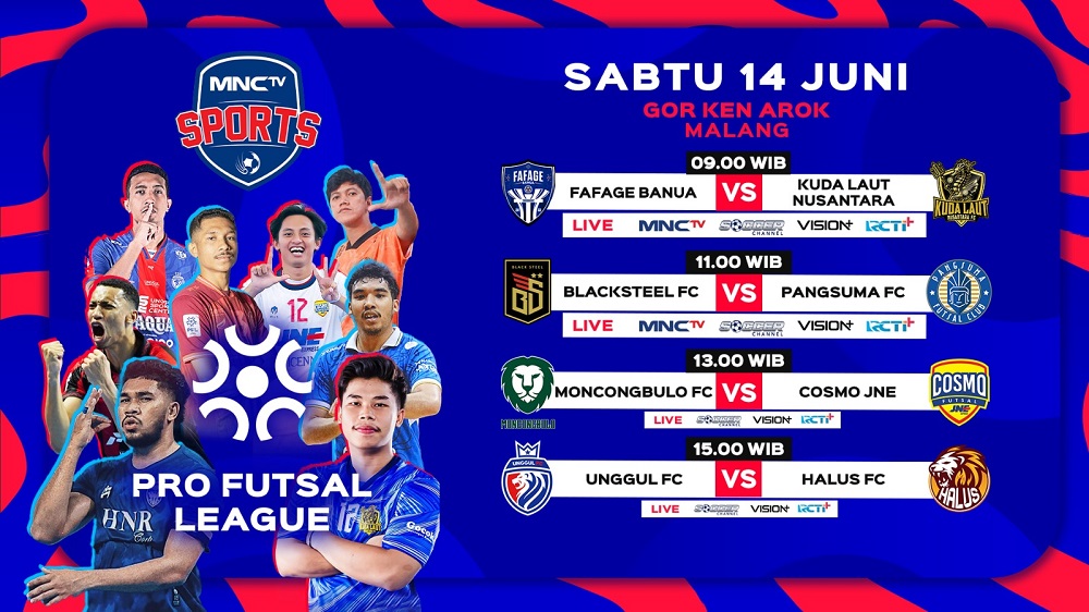 Jadwal Pekan Ke-14 Pro Futsal League 2025 : Big Match Blacksteel FC Papua vs Pangsuma FC di MNCTV