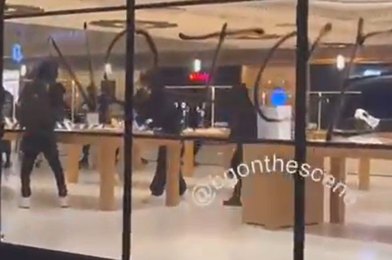 Rusuh Los Angeles, Massa Jarah Toko iPhone dan Adidas