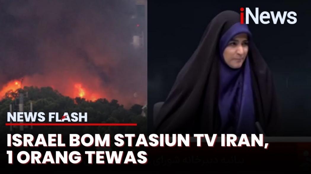 Video Rudal Israel Hantam Stasiun TV Pemerintah Iran saat Live, Presenter Lantunkan Takbir