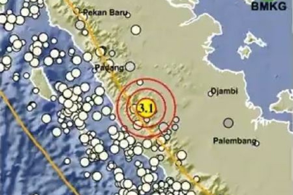 Gempa Terkini Magnitudo 3,1 Guncang Merangin Jambi