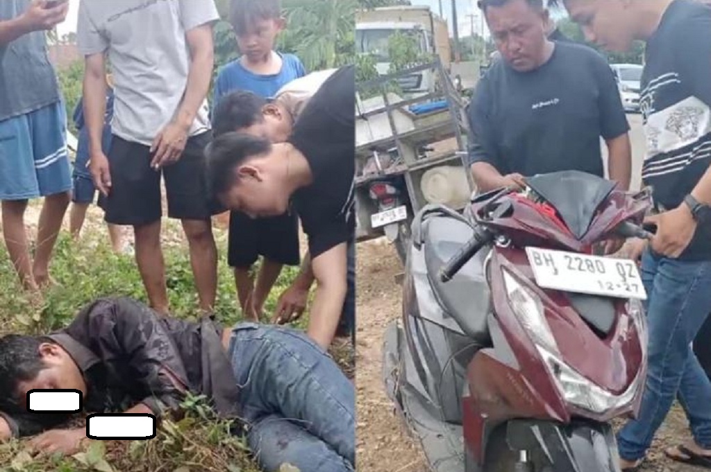 Pelaku Curanmor Kecelakaan saat Kabur di Sarolangun, Pura-pura Pingsan Takut Diamuk Massa