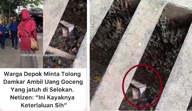 Viral Warga Depok Minta Bantuan Damkar Ambilkan Uang Rp5.000 di Selokan, Netizen: Ini Keterlaluan