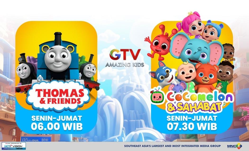 Ini Teman Sarapan Seru! Ada Thomas, Jj Cody dan Lainnya Bikin Pagimu Happy Di GTV Amazing Kids!