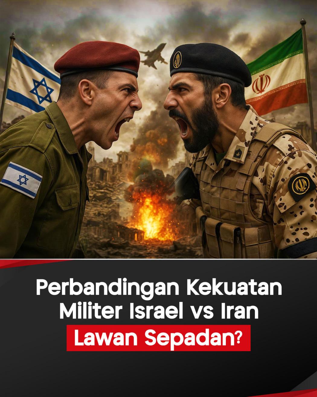 Infografis Perbandingan Kekuatan Militer Israel vs Iran, Lawan Sepadan?