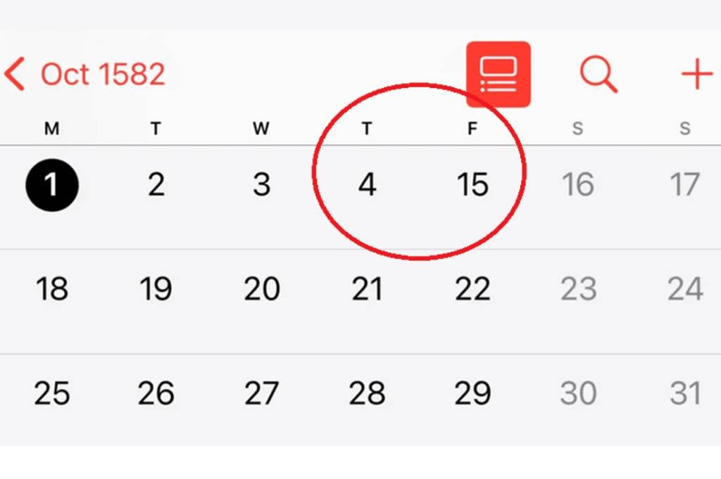 10 Hari Hilang di Bulan Oktober Tahun 1582! Fakta dan Sejarah di Baliknya