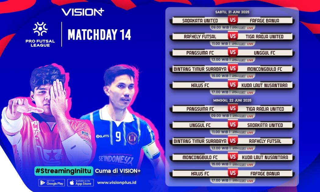 Jadwal dan Link Live Streaming Pro Futsal League 2024-2025: Pekan 14 Bakal Bikin Jantung Berdegup!
