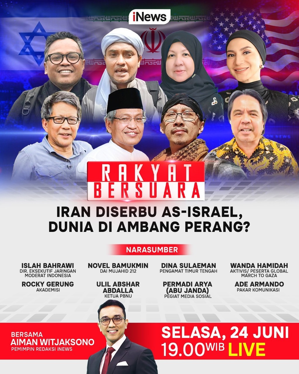 Jangan Lewatkan Rakyat Bersuara Malam Ini: Iran Diserbu AS-Israel, Dunia di Ambang Perang? Hanya di iNews