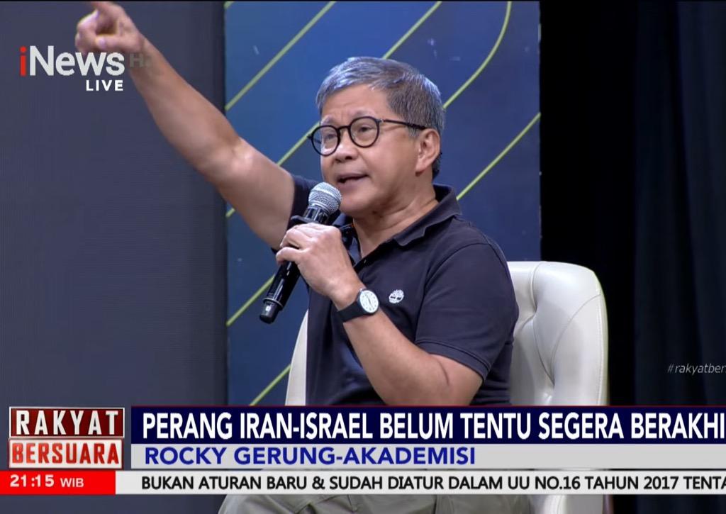 Rocky Gerung Sebut Donald Trump Tak Bisa Dipercaya soal Nuklir
