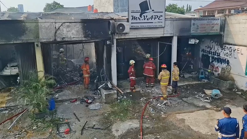 Tabung Pengering Laundry Bocor, 4 Ruko di Tangsel Hangus Terbakar
