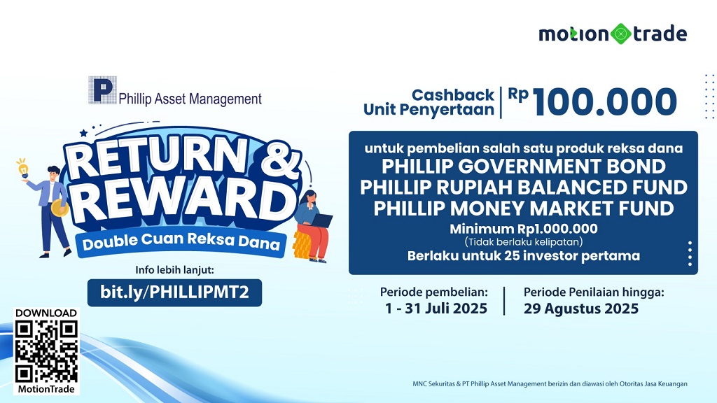 Promo Cashback Unit Penyertaan Rp100.000 dari Phillip Asset Management di MotionTrade!