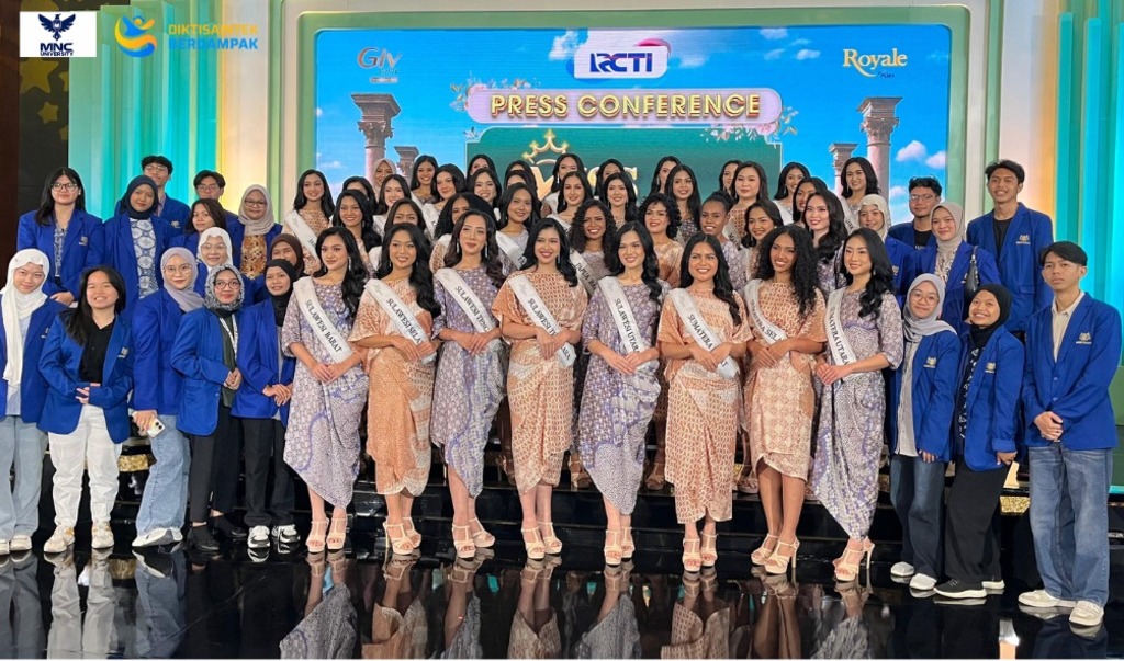 Serunya Mahasiswa Sains Komunikasi MNC University Ikut Liputan Presscon Miss Indonesia