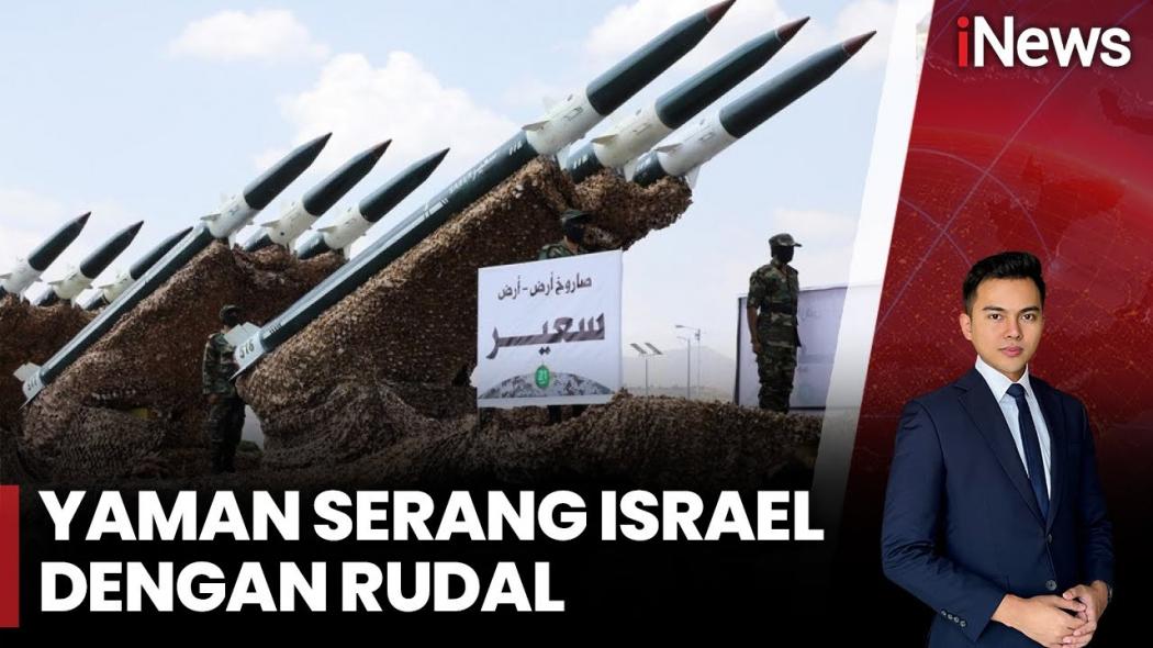 Detik-Detik Rudal Houthi Yaman Meledak di Langit Israel