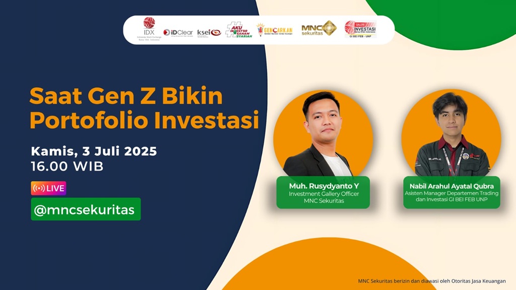 Simak IG Live MNC Sekuritas Sore Ini: Saat Gen Z Bikin Portofolio Investasi 