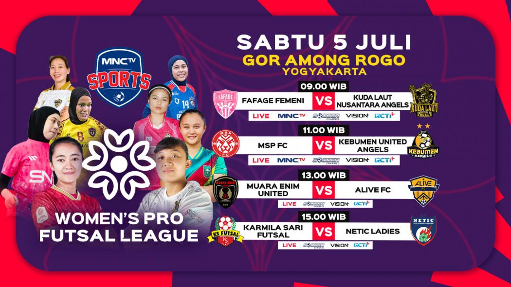 Jadwal Lengkap Women Pro Futsal League 2025 Akhir Pekan Ini, Saksikan di MNCTV!