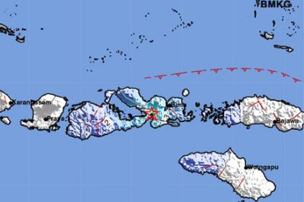 Gempa Terkini Magnitudo 4,8 Guncang Dompu NTB