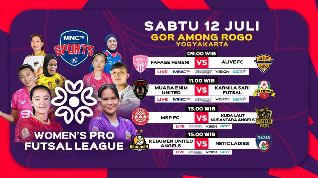 Jadwal Womens Pro Futsal League 2025 Pekan Ke-6 Hari InI: Fafage Femini Vs Alive FC di MNCTV