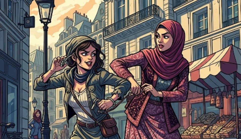 Detik-Detik Emak-Emak Indonesia Tangkap Copet di Paris, Pelaku Menyerah Balikin Dompet