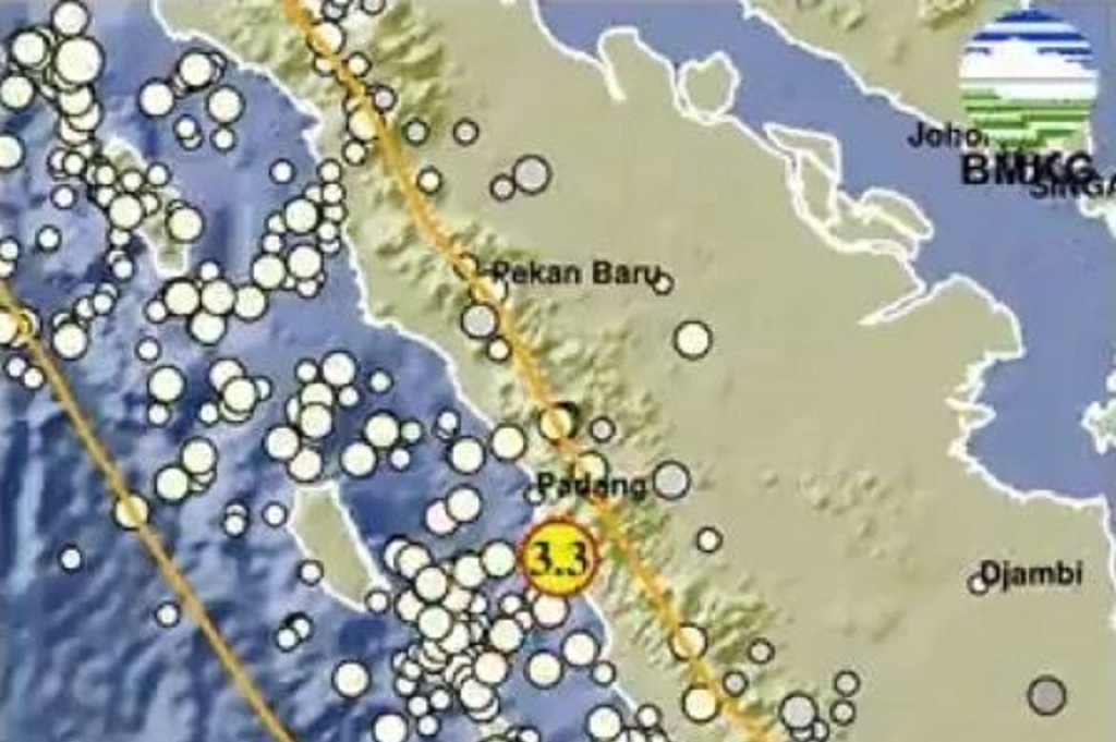 Gempa Terkini Magnitudo 3,3 Gucang Pesisir Selatan Sumbar
