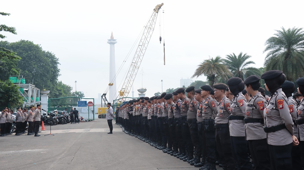 Polisi Terjunkan Ribuan Personel Amankan 3 Titik Demonstrasi di Jakarta