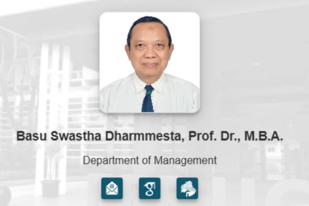 Profil Prof Basu Swastha Dharmmesta Mertua Arya Daru Pangayunan: Sosok Guru Besar Inspiratif dari UGM