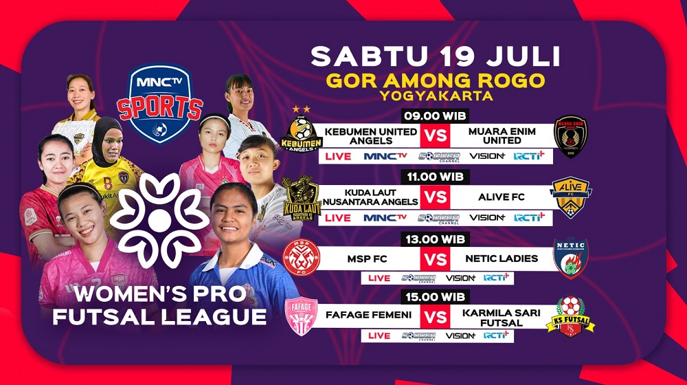 Jadwal WPFL Series ke-7: Kebumen United Angels Vs Muara Enim United di MNCTV