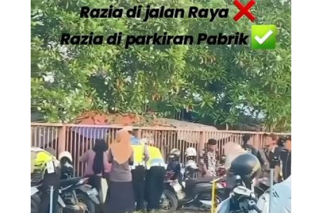 Viral Polisi di Brebes Razia di Parkiran Pabrik, Tilang 116 Motor dalam 15 Menit!