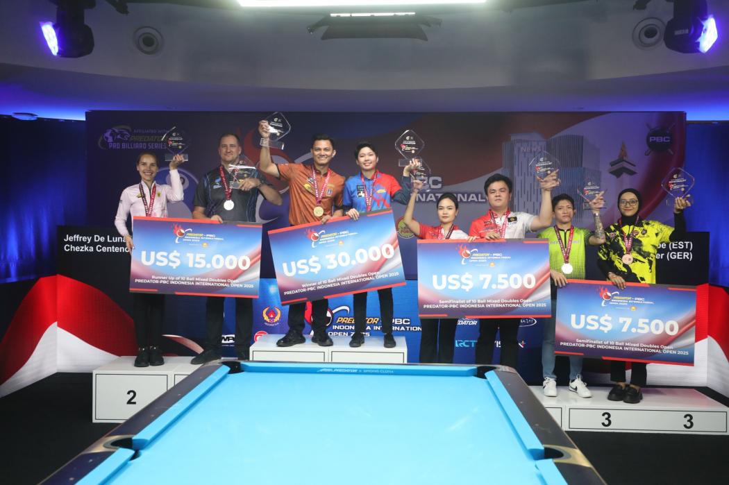 POBSI Bangga, Atlet Biliar Indonesia Tembus Delapan Besar di Predator IIO 2025