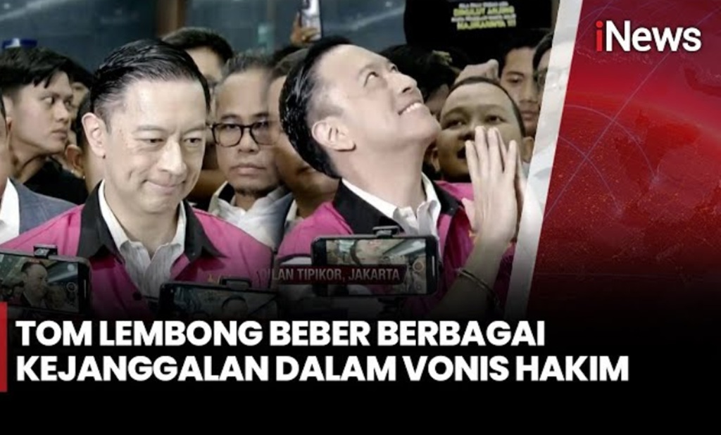 Divonis 4,5 Tahun Penjara, Tom Lembong Singgung Banyak Kejanggalan