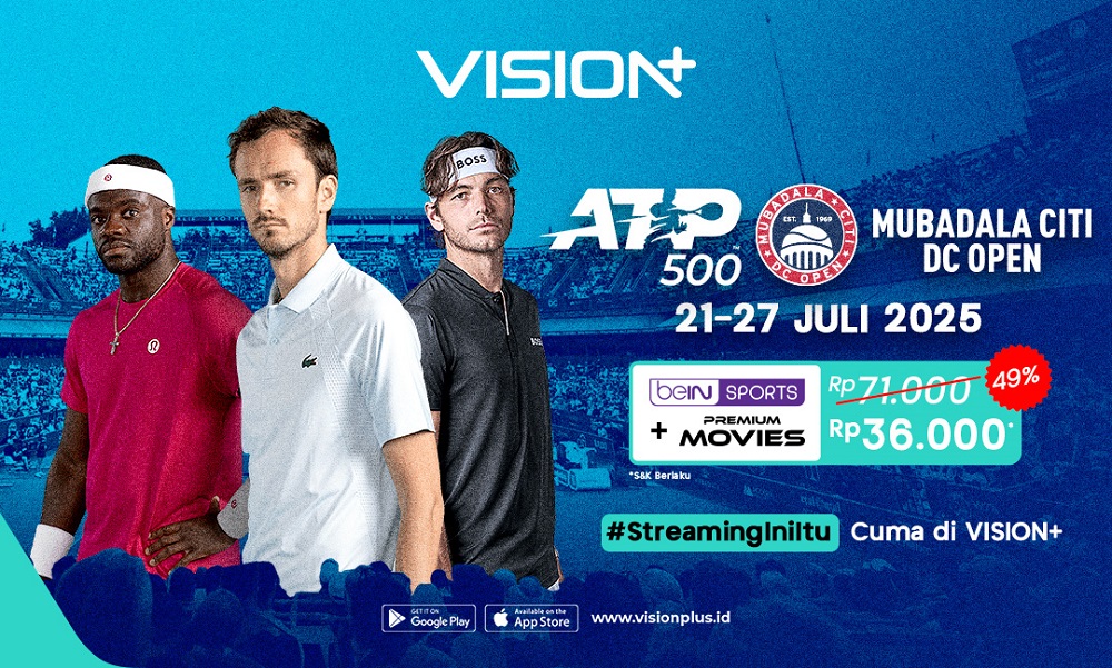 Link Live Streaming Mubadala Citi DC Open 2025 di VISION+